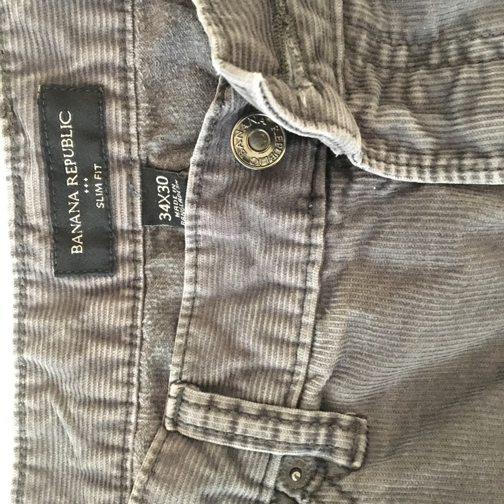 Banana Republic mens corduroy joggers (customized) size 34-30 grey